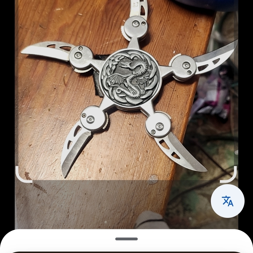 Silver Dragon Throwing Star